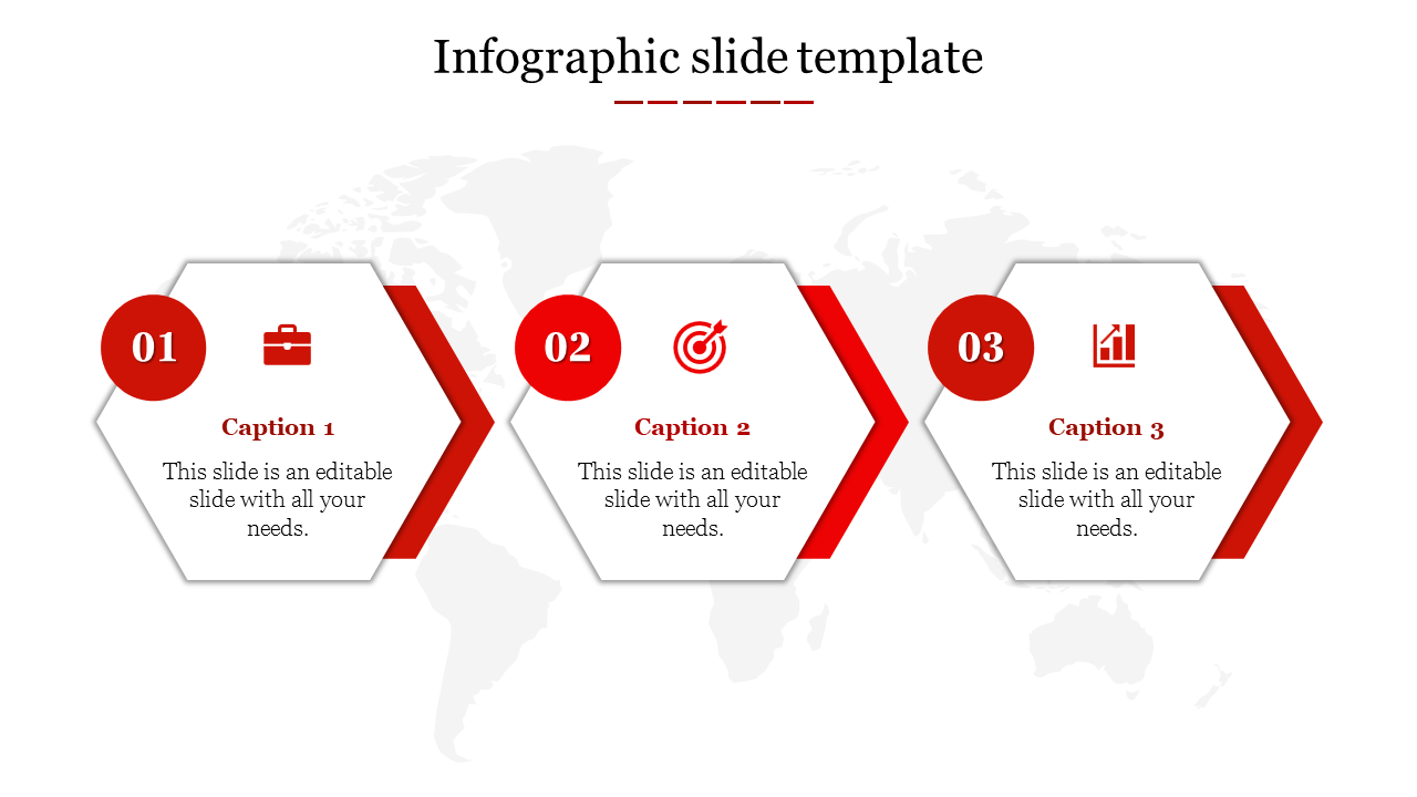 Effective Infographic Slide Template In Red Color Slide